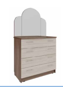 КОМОД С ЗЕРКАЛОМ "КАМЕЛИЯ" 920/4 ЯЩИКА (Виктория)